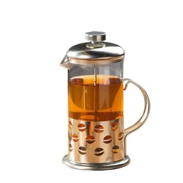 Imagem de Cafeteira Prensa Francesa em Aço Inox resistente café leite cremoso chás Desiner elegante(600ml,AÇO INOX)