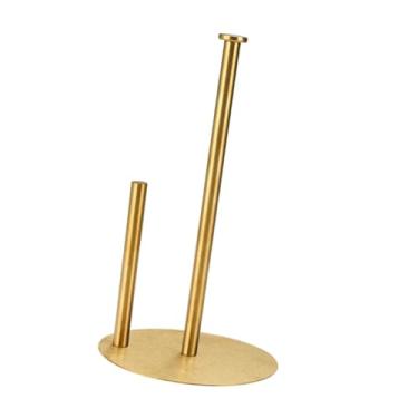 Imagem de WeiLaiKeQi Toalheiro de papel Toalheiro Toalha de papel com base ponderada Roll Premium Premium Dispenser Organizer para cozinha de decoração para casa, Ouro