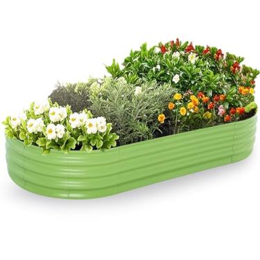 Imagem de AmazStove Cama de jardim elevada galvanizada, caixas de plantio espessas de 10 x 5 x 3 m ao ar livre, canteiros elevados para jardinagem, fácil montagem, grande canteiro de jardim para vegetais