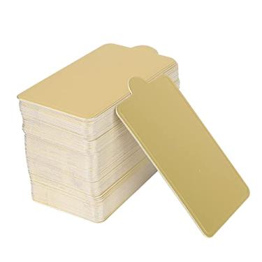 Imagem de 100 PCS Mini Gold Bolo Bolo Exibir Doces Cupcakes Cookies Diy Kitchen Fun Retângulo L S de Cartão de Ouro 10 X 6 X 0,1 Cm 10 X 5 X 0,1 Cm (Pequeno retângulo)