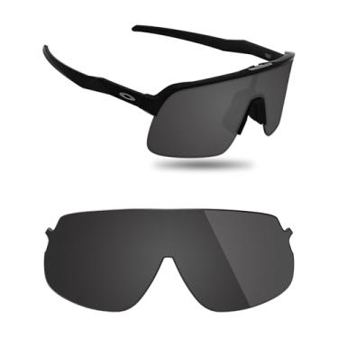 Imagem de Fiskr Lentes polarizadas de substituição compatíveis com óculos de sol Oakley Sutro Lite OO9463, resistente a impactos e ajuste perfeito, Preto clássico, One Size