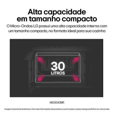 Imagem de Microondas LG 30 Litros Limpa Fácil, MS3043BR, Prata 220V, 220V