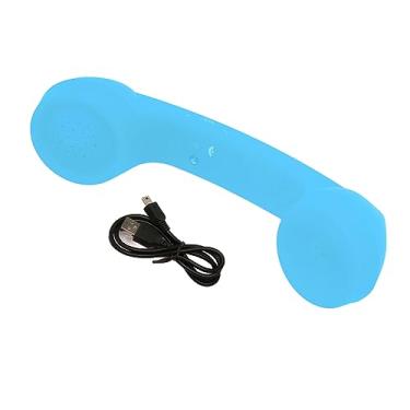 Imagem de Aparelho de telefone GRCFUMO, receptor de telefone sem fio, receptor de telefone celular retro com cabo para celular, computador (Sky Blue)