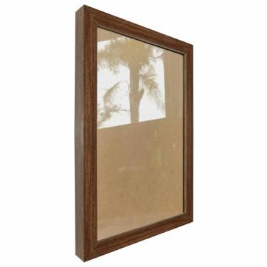 Imagem de Moldura Lisa Revestida para Quadros e Fotos com Fundo Mdf e Vidro - 2x2 Cor:MARROM;Tamanho:60X80 CM