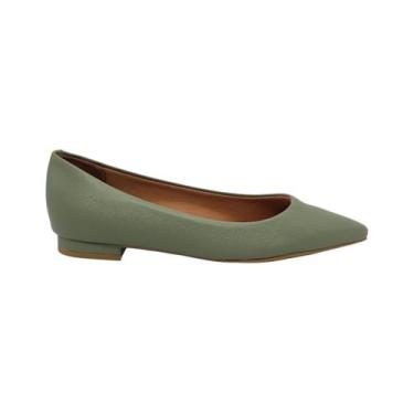 Imagem de Sapatilha Feminina Casual Bico Fino Conforto Vizzano 1206200, 38, Verd