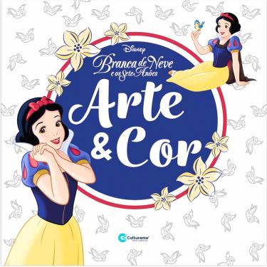 Imagem de Livro Infantil Colorir Arte e Cor Disney Branca de Neve Culturama