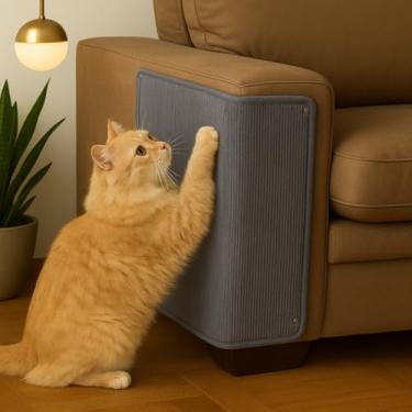 Imagem de Arranhador Carpete Premium para Gato Protetor Sofá Cama Box (Cinza,2 Unidades 130x50)