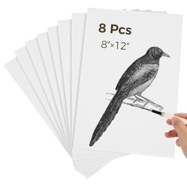 Imagem de 8 peças de blocos de linóleo, placas de escultura de PVC de alta densidade, folhas de gravação de plástico tamanho A4, superfície resistente e lisa para gravação, moldura, arte de gravação 29 × 11,8 ×