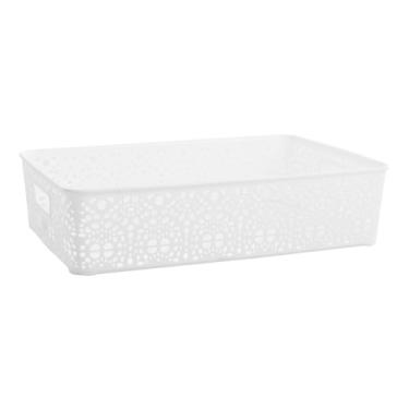 Imagem de Cesta Monako C 39 x 27 x 10 cm, plástico, branco