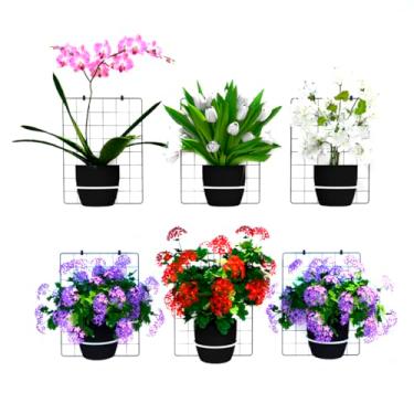 Imagem de Jardim Vertical com Telas em Aço Aramado 30x40cm para Horta Suspensa Expositor de Vasos Plantas Orquídeas Parede Verde (6)
