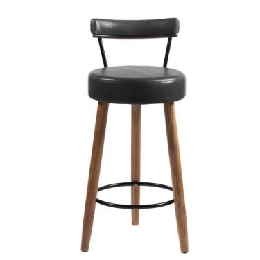 Imagem de Banqueta C/ Encosto Alta Bancada Balcão Cozinha Churrasqueira Pés Pali