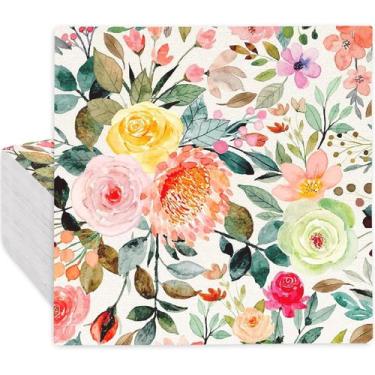 Imagem de Guardanapo de papel AnyDesign Spring Rose Flower 80 unidades (16,5 x 1