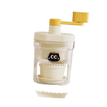 Imagem de IEUDNS de gelo manual, máquina de raspadinha, máquina de raspadinha conveniente para casa, restaurante, acampamento, festa, Branco E Amarelo