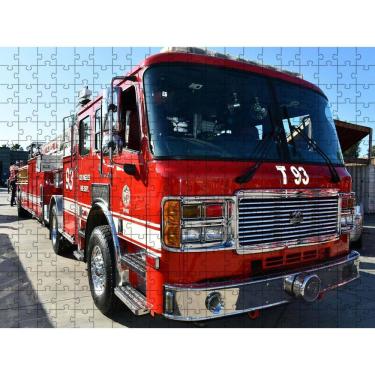 Imagem de Quebra-Cabeça Viatura Dos Bombeiros De 150 Peças Em Mdf