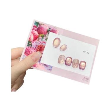 Imagem de Verde Rosa Azul Translúcido Olho De Gato Vidro Esfera Gel Esmalte 12ml