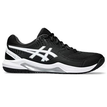 Imagem de ASICS Tênis masculino Gel-Dedicate 8, Preto/branco, 44