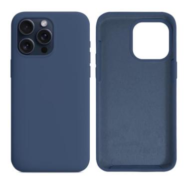 Imagem de Capa de Silicone para iPhone 16, 16 Pro e 16 Pro Max – Proteção Interna Aveludada com Ótimo Ajuste (Azul-petróleo, Iphone 16 Plus)