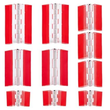 Imagem de BENECREAT Dobradiças autoadesivas de armário de 4 tamanhos, dobradiça de piano transparente com eixo de aço inoxidável, dobradiça dobrável de acrílico para tampa de aquário e suporte de exibição de