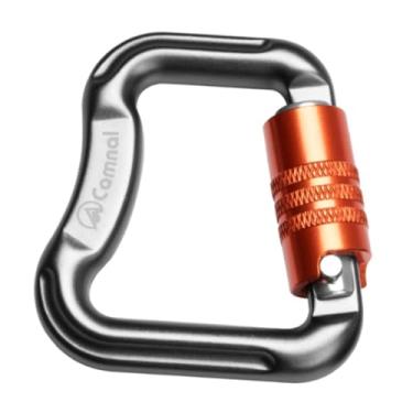 Imagem de Vaveren Mosquetão de escalada em, suprimentos compactos, equipamento de trava, mosquetão para atividades ao ar livre, acampamento, caminhada, rede, Cinza