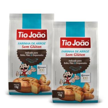 Imagem de Kit 2 Farinha de Arroz Tio João Sem Glúten 1kg