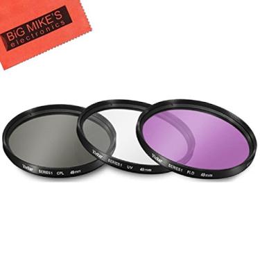 Imagem de Kit de filtro de 3 peças multi-revestido de 49 mm (UV-CPL-FLD) para lentes Canon EF 50 mm f/1.8 STM