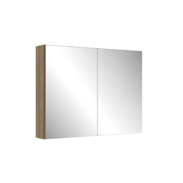 Imagem de Armário Espelheira para Banheiro 80x61,5cm Aurora com 2 Portas Mel MDP Faema