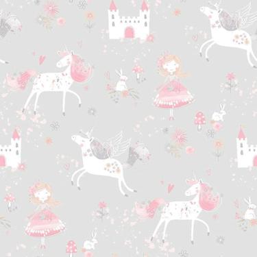 Imagem de Papel De Parede Just 4 Kids Unicórnios G56525 - Rolo 10m X 0,52m