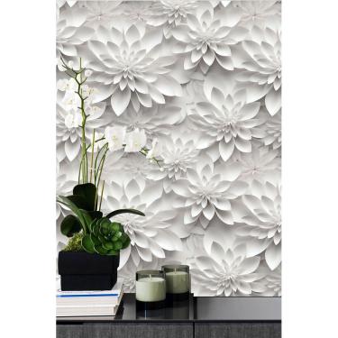 Imagem de Papel de parede Weiseni 3D Floral Flor de Lótus 0,45 m x 3 m