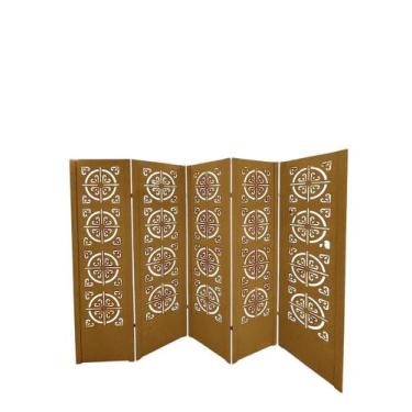 Imagem de Biombo DIVISOR AMBIENTE INDIANO de 5 Folhas sem Pezinhos - JL RIBEIRO