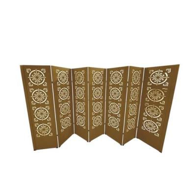 Imagem de Biombo DIVISOR AMBIENTE INDIANO de 7 Folhas C/ 14 Pezinhos - JL RIBEIR