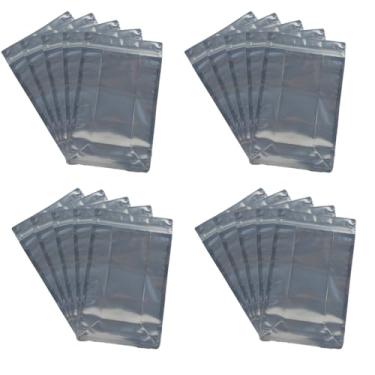 Imagem de XunLiu Sacos de armazenamento herméticos reutilizáveis de folha de alumínio (50, 16 cm x 26 cm + 8 cm/0,36 mm)