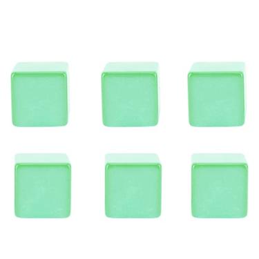 Imagem de Dados Em Branco, Dados Inacabados 6 Lados 6 Peças Fáceis de Limpar para Jogos de Tabuleiro (verde)