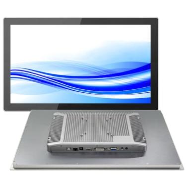 Imagem de GreenTouch Monitor industrial com tela sensível ao toque integrada de alta resolução de 15,6 polegadas, painel frontal IP65, tela de metal resistente - 1920 x 1080