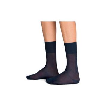 Imagem de Meia Clássica Masculina Social  Lupo 1100, Marinho, 37a44