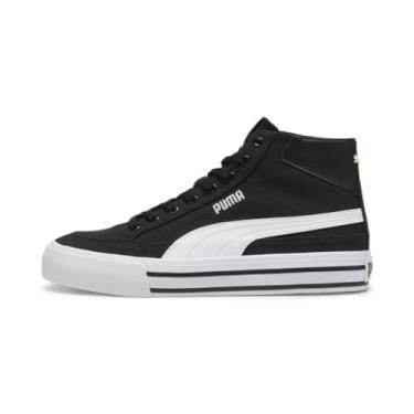 Imagem de PUMA Tênis masculino Court Classic Vulc Mid, Preto/branco, 46