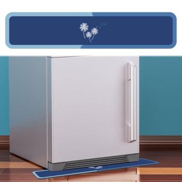 Imagem de Incycall Protetor de piso de geladeira - 94,5 x 20,8 cm, tapete de geladeira com suporte de borracha, superfície de feltro de diatomáceas, coletor de derramamento à prova d'água para pisos de cozinha