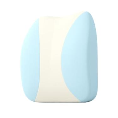 Imagem de Kokiya Almofada de apoio para as costas, almofada refrescante para a cintura, confortável, de assento, de apoio para as costas para casa, cadeira de leitura, Azul