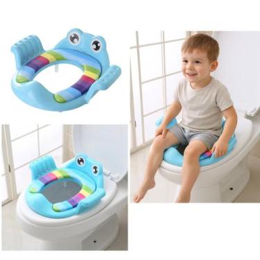 Imagem de Redutor Assento Vaso Sanitário Infantil Portátil Acolchoado Azul - Mag
