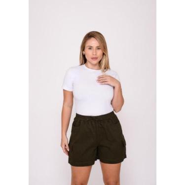 Imagem de Shorts Cargo Feminino Verde Musgo Ref 7947 F075 - macaw, Verde musgo, 