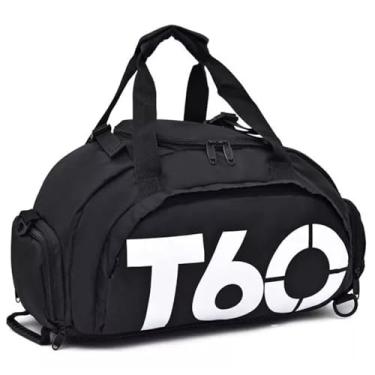 Imagem de Bolsa Esportiva 3 em 1 � Mochila, Ombro e M�o � Preta Imperme�vel para Academia, Viagem e Dia a Dia � Compartimento para T�nis e Acess�rios
