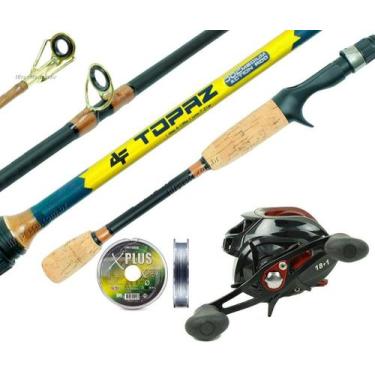 Imagem de Kit Vara Albatroz Topaz 1,68m 6-12lbs + Carretilha + Linha Multifilame