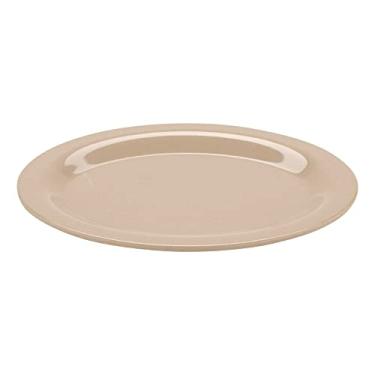 Imagem de GET OP-950-S Prato oval de melamina para servir/jantar, 25 x 18 cm, arenito (conjunto de 12)