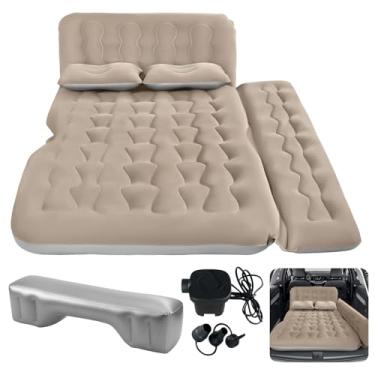 Imagem de Failenfeivp Colchão de ar SUV Cama de acampamento - Colchão de carro, assento traseiro, portátil, dobrável, cama de ar, SUV, almofada de dormir, colchão de carro para Sedan, SUV, caminhão, cinza, YX