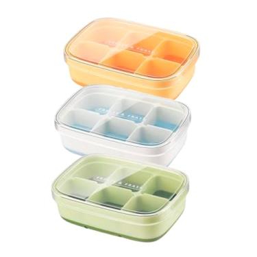 Imagem de Forma de Gelo com Tampa Mini 6 Cubos Base Sicone Desenforma Fácil Colorida - 3 Unidades
