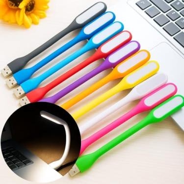 Imagem de Luminária de Mesa LED USB FLEXIVEL – Iluminação Moderna, Econômica e Portátil para Leitura, Estudo e Trabalho - Compatibilidade de USB; Powerbank, Notebok, PC - Cores Sortidas