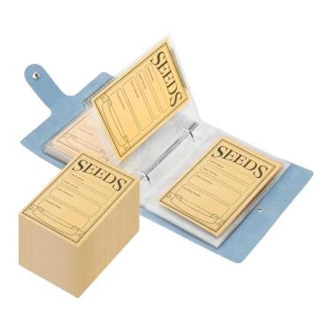 Imagem de Ioensy Pasta de arquivo Saver com 50 bolsos, prática e multifuncional com 50 pequenos envelopes resseláveis para Cafe Flower, Azul