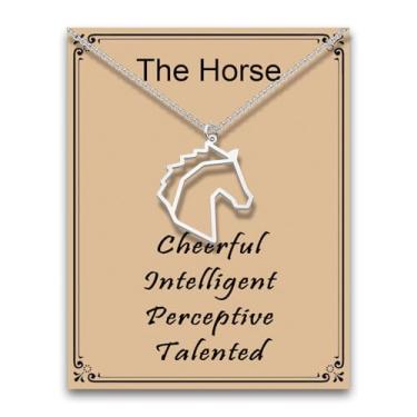 Imagem de MAOFAED Colar de cavalo personalizado para amantes de cavalos, presente de corrida de cavalos, presente de cavalos de estimação, presentes de piloto de barril (theHorseNe)