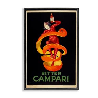 Imagem de Stupell Industries Design de arte de parede em tela flutuante com moldura preta Bitter Campari Advertisement por Marcus Jules, 78 x 53 cm