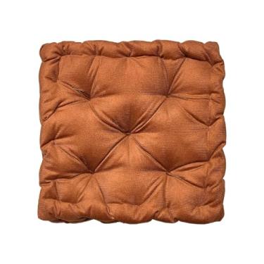 Imagem de Almofada Futon Turca para Banco e Palhetes de Madeira Tecido Sued 40X40x12 cm(Laranja)