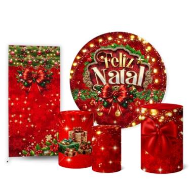 Imagem de Trio Capas Cilindro + Painel Sublimado + Lateral Natal (K2NAT0052)